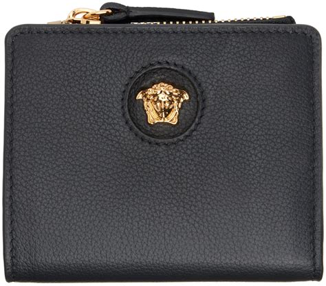 versace medusa black wallet